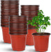 110 Pcs 4" Plastic Plants Nursery Pot,Seed Starting Pots