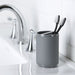 Mainstays Soft Touch Grey Plastic Toothbrush Holder, 1 Each