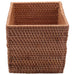 Square Rattan Tissue Box Cover, Hand Woven Wicker Tissue Holder, 5.7 X 5.7 X 5.7 Inches, Wood Color