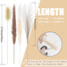 Pampas Grass 80 Pcs 17.5 Inch Natural Dried Pampas Grass - 15Pcs White Pampas & 15Pcs Brown Pampas & 30Pcs Reed Grass & 20Pcs Bunny Tail Grass,Fluffy Dried Flowers for Home Decor Wedding Boho Decor…