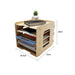 5 Tier Wood Office Paper Organizer for Desk Desktop File Holder Desk Letter Tray & A4 Paper Holder Document