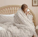 Bedsure Boho Duvet Cover Queen - Boho Bedding, Tufted Queen Duvet Cover for All Seasons, 3 Pieces Embroidery Shabby Chic Home Bedding Duvet Cover Set (Beige, Queen, 90X90)