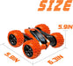 Remote Control Car, 2.4Ghz Electric Race Stunt Car, Double Sided 360° Rolling Rotating Rotation, LED Headlights RC 4WD High Speed off Road Gift for 3 4 5 6 7 8-12 Year Old Boy Toys (Orange)