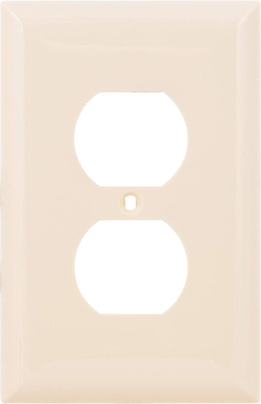 Power Gear Outlet Wall Plate Cover, 1 Gang, Light Switch Cover, 3.1” X 4.9”, Screws Included, Outlet Covers, Light Almond, 30866,Oversized