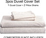 Jersey Knit Duvet Cover Set 100% T-Shirt Cotton Super Soft Comfy 3Pc Bedding Set with Zipper Closure (Heather Beige, King)