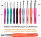 20 Sizes Crochet Hooks Complete Set,0.5Mm-10Mm Ergonomic Crochet Hooks with Case for Arthritic Hands
