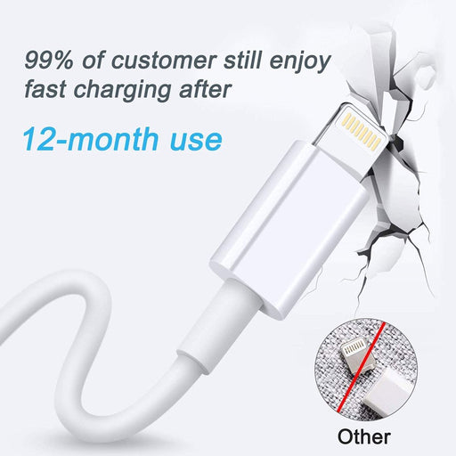 Long Iphone Charger 6Ft, 2Pack [Apple Mfi Certified] Lightning to USB Charging Cable Cord with 2 USB Wall Charger Power Adapter Travel Plug Block for Iphone 13 12 11 Pro XS Max Ipad Case