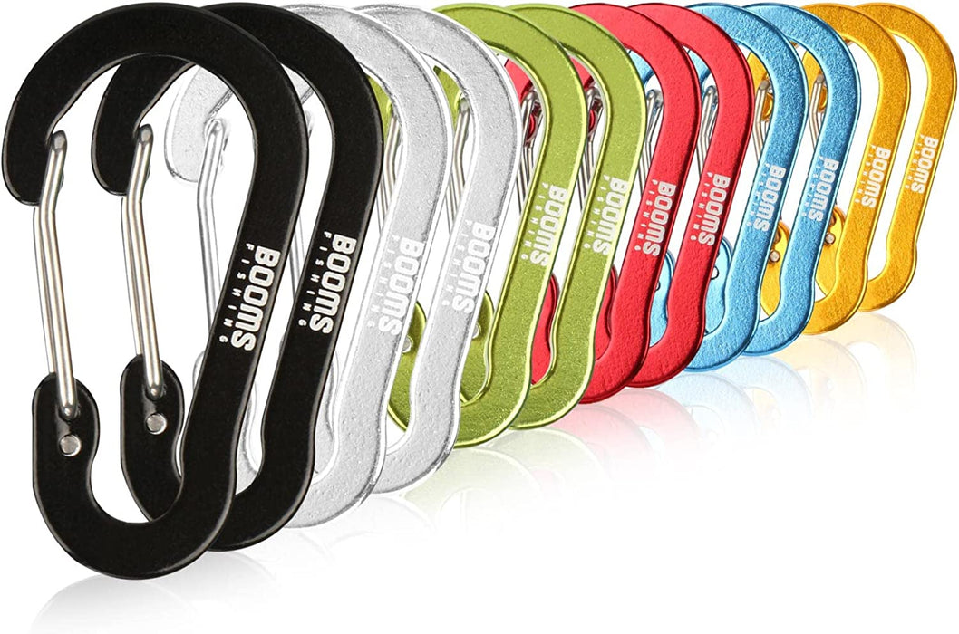 CC1 Multi-Use Carabiner Clip, 6 Pack Small Caribeener Clips, Mini Keychain Caribeaner Clip 2 Inch, Aluminum D Ring Carabiners, Multi-Colored