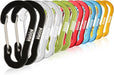 CC1 Multi-Use Carabiner Clip, 6 Pack Small Caribeener Clips, Mini Keychain Caribeaner Clip 2 Inch, Aluminum D Ring Carabiners, Multi-Colored