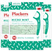 Plackers Micro Mint Dental Flossers, Fresh Mint Flavor, Fold-Out Toothpick, Super Tuffloss, Easy Storage with Sure-Zip Seal, 300 Count