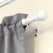 Mainstays 5/8" White Ball Single Curtain Rod, 48-84", White