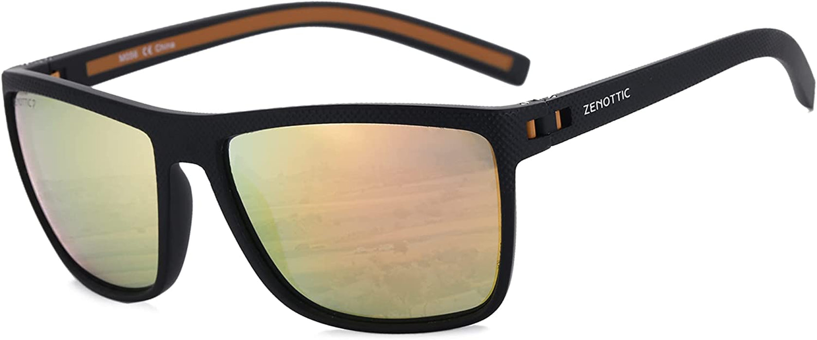 Polarized Sunglasses for Men Lightweight TR90 Frame UV400 Protection Square Sun Glasses