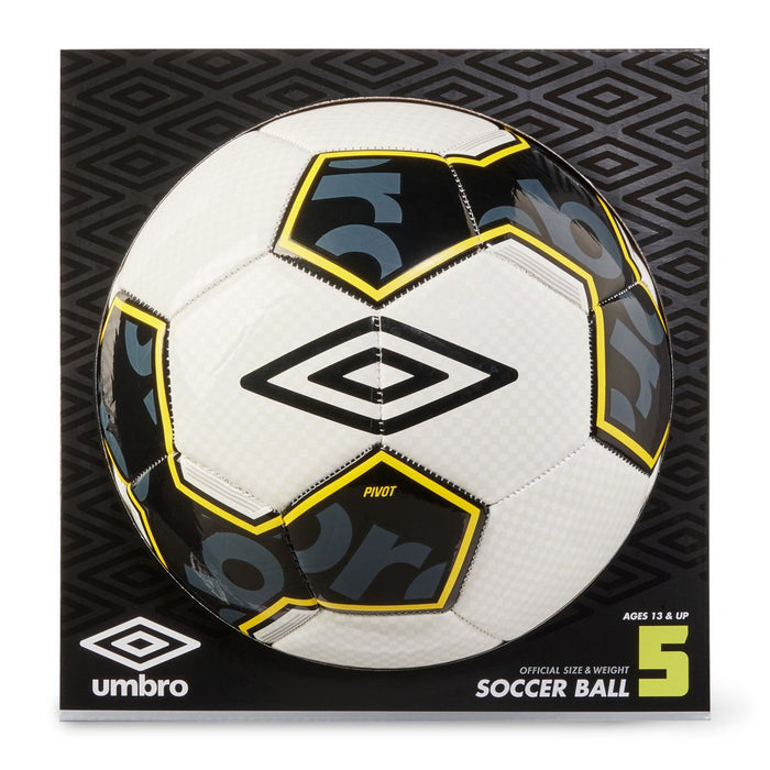 Umbro Soccer Ball Size 5 in Black, White, and Gold