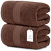 Luxury Bath Sheet Towels Extra Large 35X70 Inch | 2 Pack, Brown