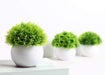 4 Pcs Mini Artificial Plants Potted Small Fake Plants for Shelf Green Plant in White Plastic Pot for Home Bathroom Decor Faux Plants (White, Set of 4)