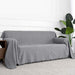 Cotton Geometrical Sofa Cover, Sectional Couch Covers for 3 Cushion Couch Couch Cover Living Room Throws Blankets Sofa Slipcovers, Furniture Protector for Pets (Xx-Large, 71" X 134", Grey)