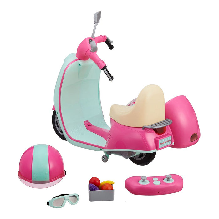 My Life as RC Scooter with Detachable Sidecar for Riding Buddy for 18” Doll