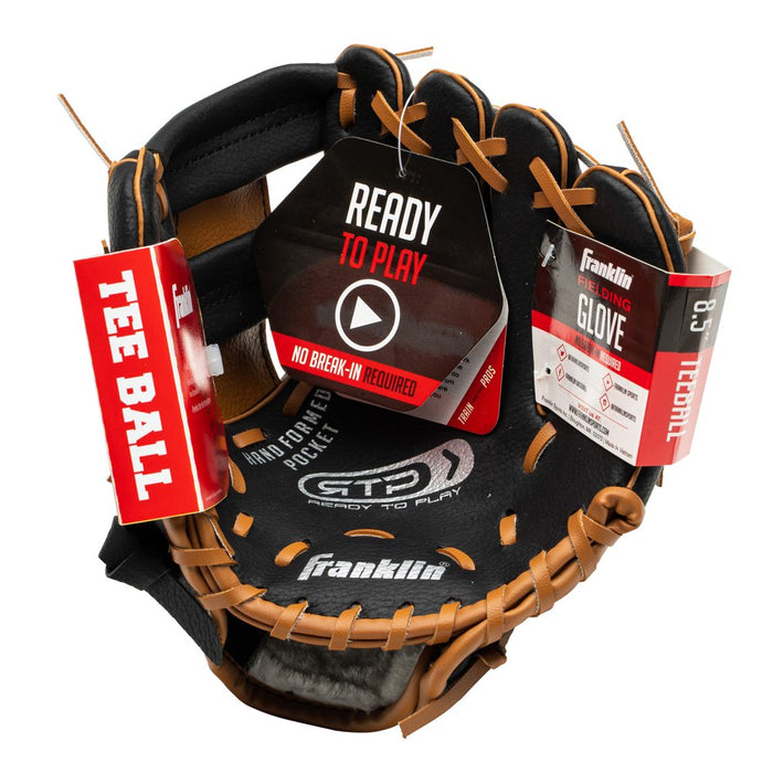 8.5 In. Performance Tee Ball Glove, Black/Tan, Right Hand Throw