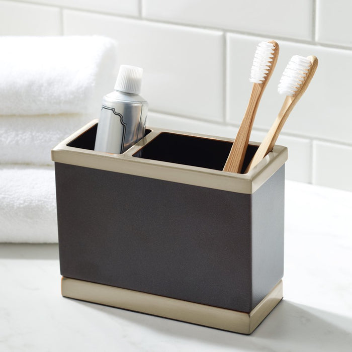 Better Homes & Gardens Two-Tone Metal Toothbrush Holder, Bronze