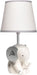 Happy Jungle White/Grey Elephant Nursery Lamp with Shade & Bulb