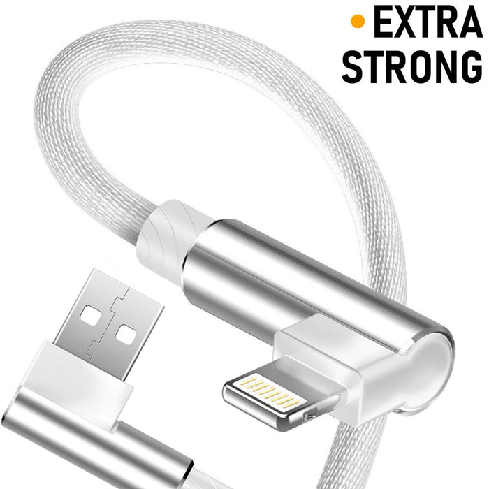 Charger 10FT Fast USB Charging Cable Cord Braided Nylon High-Speed Iphone Cable with Premium Metal Connector Compatible Iphone X/8/8 Plus/7/7 Plus/6/6S/6 Plus/5S/Se/Mini/Air/Pro Case - Silver