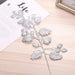 12PCS Christmas Glitter Leaves Picks Artificial Plant Leaves with Stem Xmas Tree Hanging Branches Christmas Tree Ornaments for DIY Wreath Crafts Holiday Home Decor