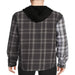 Men'S and Big Men'S Hooded Flannel Shirt with Long Sleeves, Sizes up to 5X