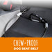 Dog Seat Belt Chew Proof Metal Pet Safety Belt Steel Braided Vehicle Restraint No Chew Tether Seatbelt with Rock Climbers Carabiner