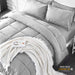 Full Size 7 Pieces Bed in a Bag Bedding Set - Lightweight Light Grey Comforter Set, All Season Ultra Soft down Alternative Bedding Comforter Set with Comforter, Pillowcase, Flat Sheet, Fitted Sheet