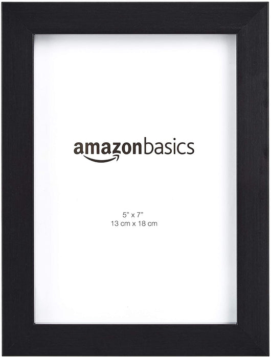 Photo Picture Frame - 5" X 7", Black - Pack of 2
