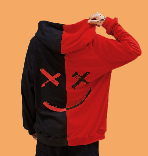 Fashion Trend Casual Men´S Hooded Sweatshirt Hip-Hop Street Style Stitching Hoodie Streetwear