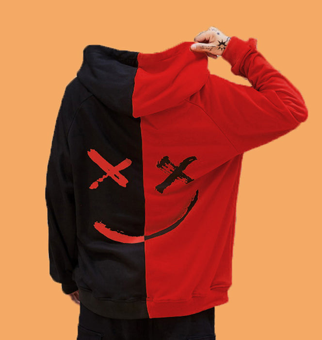 Fashion Trend Casual Men´S Hooded Sweatshirt Hip-Hop Street Style Stitching Hoodie Streetwear