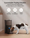 Automatic Dog Feeder, 6L Dog Food Dispenser with Twist Lock Lid, Timed Dog Feeder with Clog-Free Design & Low Food LED Indication, up to 50 Portion 6 Meals Daily for Dogs Cats Pets