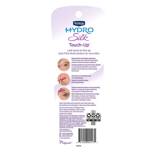 Schick Hydro Silk Touch-Up Dermaplaning Tool, 3 Count | Eyebrow Razor, Face Razors for Women, Face Shaver, Dermaplane