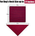 Dog Bandanas - 6PCS Birthday Gift Washable Green Black Blue Red Square Plaid Printing Christmas Dog Bib Double Reversible Kerchief Scarf Adjustable Accessories for Small to Large Dog Puppy Cat