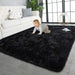 Super Soft Shaggy Rugs Fluffy Carpets, 4X5.9 Feet, Indoor Modern Plush Area Rugs for Living Room Bedroom Kids Room Nursery Home Decor, Upgrade Anti-Skid Durable Rectangular Fuzzy Rug, Black