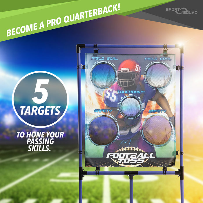 Target Toss Game Set - Choose Either Football Toss or Baseball Toss - Portable Indoor or Outdoor Design for Cookouts, Tailgates, or Backyard Fun - Includes 4 Balls - Easy Assembly