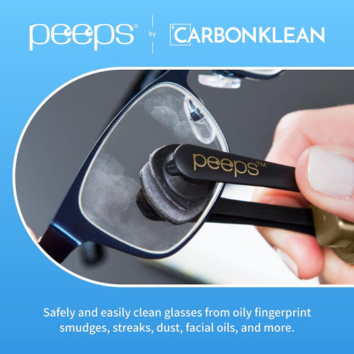 Carbonklean Glasses Cleaner - for Eyeglasses, Reading Glasses, and More - Lens Cleaner with Carbon Microfiber Tech - Injected Blue - 1 Count