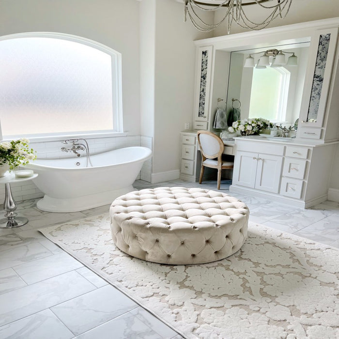 My Texas House Charlotte, Transitional, Damask, Woven Area Rug, 5'2" X 7'6"