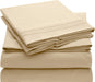 Queen Bed Sheets - Hotel Luxury Bedding Sheets & Pillowcases - Extra Soft Cooling Bed Sheets - Deep Pocket up to 16" - Easy Care - Wrinkle, Fade, Stain Resistant - 4 Piece (Queen, Beige)