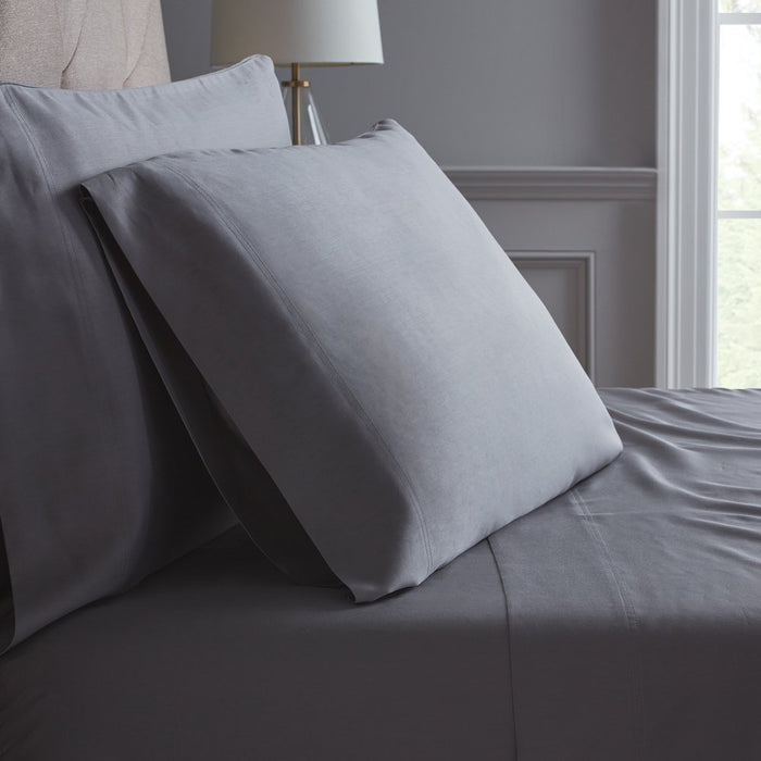 Hotel Style 800 Thread Count Cotton Rich Sateen Bed Sheet Set, Queen, Gray, Set of 6