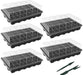 Gardzen 5-Set Garden Propagator Set, Seed Tray Kits with 200-Cell, Seed Starter Tray with Dome and Base 15" X 9" (40-Cell per Tray)