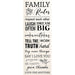 Family Rules Canvas Wall Decor 9" X 24"