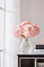 Artificial Hydrangea Flowers Blush Heads 10 Fake Hydrangea Silk Flowers for Wedding Centerpieces Bouquets DIY Floral Decor Home Decoration with Stems.