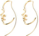Hollowed Out Face Drop Earrings for Women Gold Plated Punk Earrings Jewelry (Gold)