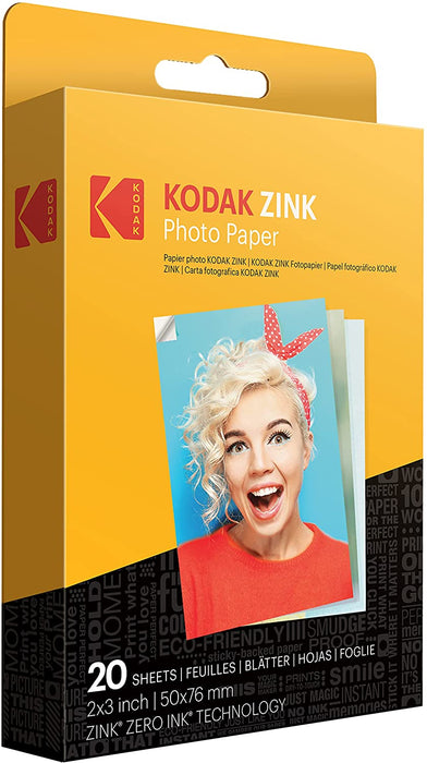 2"X3" Premium Zink Photo Paper (100 Sheets) Compatible with  PRINTOMATIC,  Smile and Step Cameras and Printers