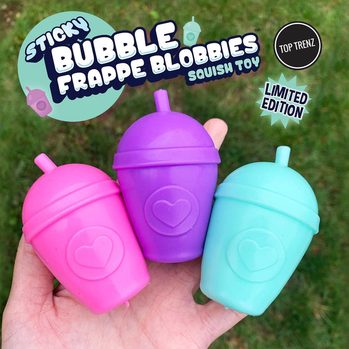 Top Trenz Sticky Bubble Blobbies -Squishy Fidget Toys for Kids. Cool Pack of Toy for Boys & Girls. Small Sensory Ball for Stress Relief. Classroom Fidget Toy, Party Favors & Prizes.(Frappe/Ice Cream)
