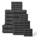 24PC Bath Towel Set (2 Sheets, 4 Bath, 6 Hand, 4 Fingertip & 8 Wash) - Grey, Addy Home Best Value