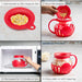 Patented Micro-Pop Microwave Popcorn Popper with Temperature Safe Glass, 3-In-1 Lid Measures Kernels and Melts Butter, Made without BPA, Dishwasher Safe, 1.5-Quart, Red