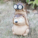 Garden Statues Hedgehog Yard Decor Solar Animal Outdoor Lawn outside Decorations Patio Ornaments Porch Waterproof Funny Sculptures Cute Figurines Gifts